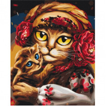 Картина по номерам "Семья котиков" © Марианна Пащук Brushme BS53117 40х50 см