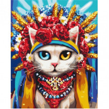 Картина по номерам "Кошка украиночка" © Марианна Пащук Brushme BS53126 40х50 см