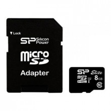 Карта памяти Silicon Power 8Gb microSDHC class 10 (SP008GBSTHBU1V10SP) (212629)