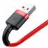 Дата кабель USB 2.0 AM to Lightning 1.0m Cafule 2.4A red+red Baseus (CALKLF-B09) (263629)