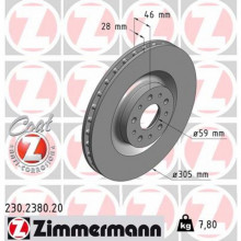 Тормозной диск ZIMMERMANN 230.2380.20 (299629) Тормозной диск ZIMMERMANN 230.2380.20 (299629)