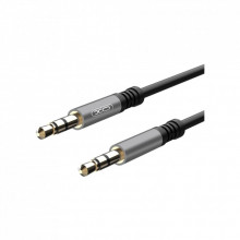 Кабель мультимедийный 3.5mm M to 3.5mm M 1.0m NB121 black XO (6920680864591) (320629)