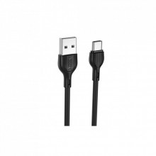 Дата кабель USB 2.0 AM to USB-C 1.0m 2.1A black XO (XO-NB200-TC-1-BK) (323629)