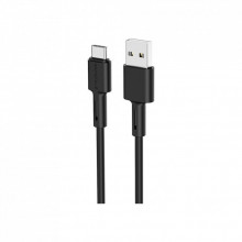 Дата кабель USB 2.0 AM to USB-C 1.0m 3A silicone BX31 black BOROFONE (6931474710390) (322829)