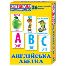 Детские развивающие карточки "Английский алфавит" 13106047, 36 карточек