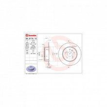 Тормозной диск Brembo 08.9179.10 (298239)