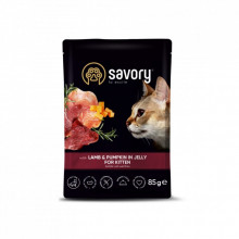 Влажный корм для кошек Savory с тыквой в желе для котят 85 г (4820261920086) (209739)