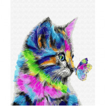 Картина по номерам. Brushme "Котик в краске" GX28359, 40х50 см