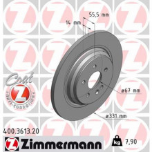 Тормозной диск ZIMMERMANN 400.3613.20 (299739)