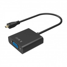 Переходник micro HDMI M to VGA F 0.3m 4K/2K Black Voltronic (YT-C-mcHDMI(M)/VGA(F)-B) (201839)