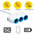 Автомобильное зарядное устройство Тройник разветвитель 3 выхода + 2USB 2.1A Hoco C1 USB Hub Белый (237839)