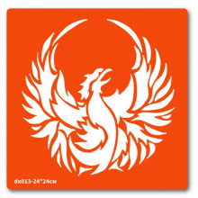 Трафарет для био-тату Феникс dx013-24*24см, размер 24 х 24см
