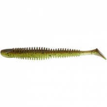Силикон рыболовный Reins Bubbling Shad 4" B08 Green Pumpkin Chart Melon (6 шт/уп.) (1552.08.44) (283249)