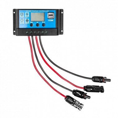 Контроллер заряда Neo Tools 20А, 12/24В(OPEN,AGM,GEL), 2xUSB (90-150) (302349)