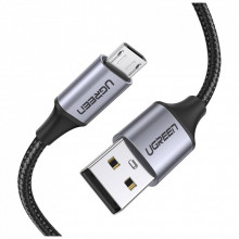Дата кабель USB 2.0 AM to Micro 5P 0.5m 2A US290 black Ugreen (60145) (324849)
