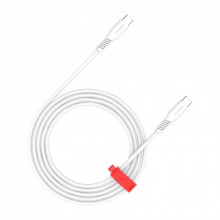Дата кабель USB-C to USB-C 1.2m CC60SC 60W White Canyon (CNS-CC60SC12W) (322159)