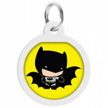 Адресник для животных WAUDOG Smart ID с QR паспортом "Бэтмен мультик", круг 25 мм (0625-1004ru-eng) (310259)