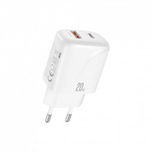 Зарядное устройство XO 1xUSB-C PD20W + 1xUSB QC3.0 White (L158.white) (323259)