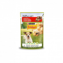Влажный корм для собак Purina Friskies с говядиной и картофелем в соусе 100 г (7613035800823) (199459)
