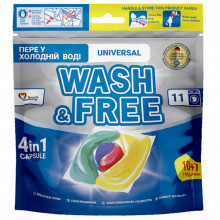 Капсулы для стирки Wash&Free Universal 10+1 шт. (4823128001676) (340759)
