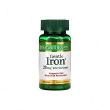 Минералы Nature's Bounty Железо, 28 мг, Gentle Iron, 90 капсул (NRT-01603) (307859)