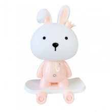 Ночник детский «Зайчик на скейте» MGZ-1407(Pink) питание от USB