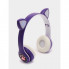 Беспроводные наушники с кошачьими ушками и RGB подсветкой Cat VIV-23M Фиолетовые (193469)