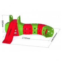 Детская Горка с тоннелем DOLONI-TOYS 01470/, 3 разных цвета