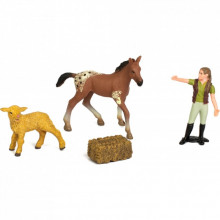 Фигурка Kids Team набор Ферма жеребёнок, ягнёнок, фермерша (Q9899-T1_2) (268869)