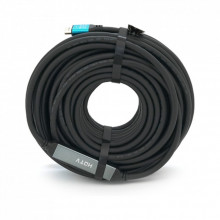 Кабель мультимедийный HDMI M to HDMI M 25.0m V2.0 4Kx2K black Merlion (YT-HDMI(M)/(M)4KV2.0-25m/19123) (320379)