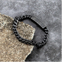 Браслет мужской стальной STEELSTONE из нержавеющей медицинской стали серебристый 17-19 см (2027409919)