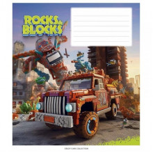 Тетрадь ученическая "Rocks&Blocks" 012-3280K-4 в клетку, 12 листов