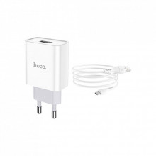 Зарядное устройство HOCO C81A Asombroso USB + cable Micro 5P 10.5W White (6931474727954) (322089)