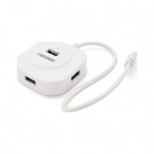 Концентратор VEGGIEG USB-C 4xUSB 2.0 0.2m white (YT-TC-V-C242) (321189)