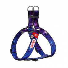Шлей для собак WAUDOG Nylon с QR паспортом "NASA21" пластиковый фастекс XL (324-0148) (310289)