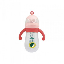 Бутылочка пластиковая с силиконовыми ручками MGZ-0200(Pink) 260 мл