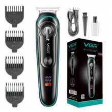 Аккумуляторный триммер для стрижки волос и бороды с USB и LED-дисплеем VGR V-075 (343489)
