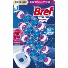 Туалетный блок Bref Цветная вода Цветочная свежесть 4х50 г (9000101530667/9000101854282) (346489)