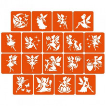 Набор трафаретов для био-тату "Fairies №2" fairies2_5x5_18_1