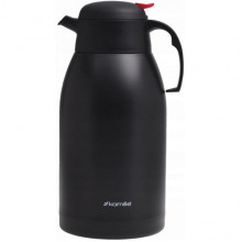 Термос-глечик Kamille "Конференція" 2500мл, з вакуумною сталевою колбою, чорний (245299)