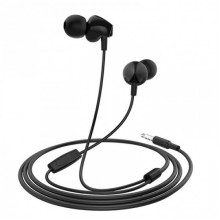 Проводные наушники вакуумные 3.5mm HOCO M60 Perfect Sound Universal с микрофоном 1.2m Чёрные (173799)
