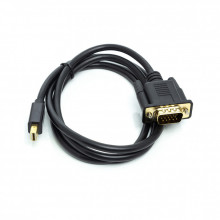 Кабель мультимедийный miniDisplayPort M to VGA M 1.0m black PowerPlant (CA911998) (236799)